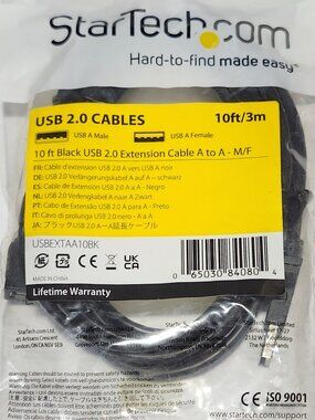 StarTech 10ft USB 2.0 Extension Cable Male to Female (M/F) - NEW